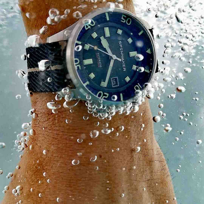 Spinnaker Bradner Automatic Atlantic Blue angled shot picture