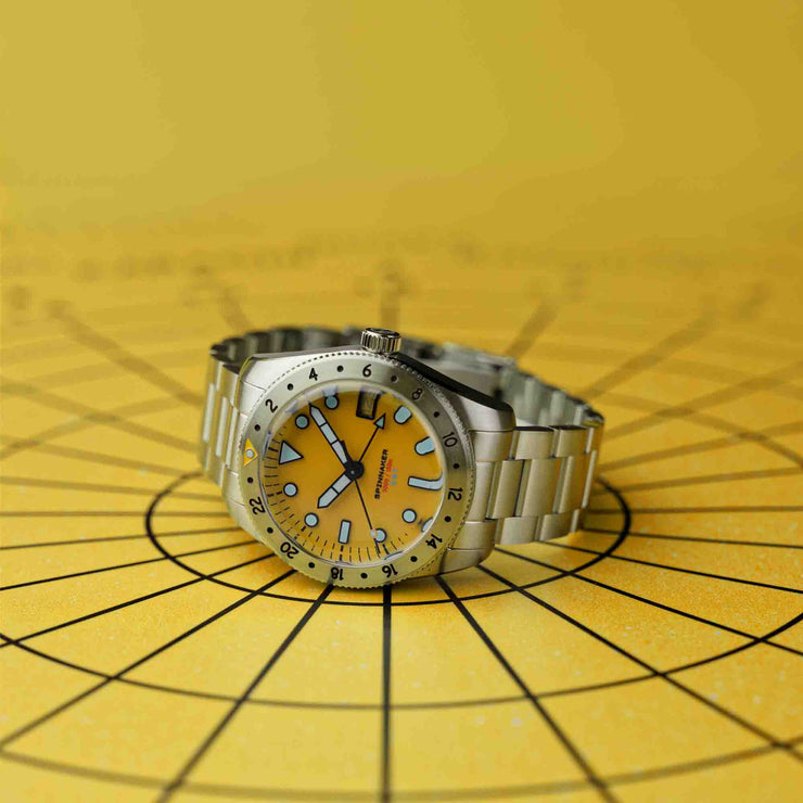 Spinnaker Croft 3912 GMT Automatic Dusk Yellow Limited Edition