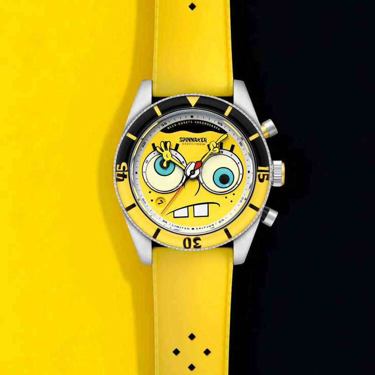 Spinnaker Fleuss Chrono SpongeBob SquarePants Eyedial Yellow Limited Edition