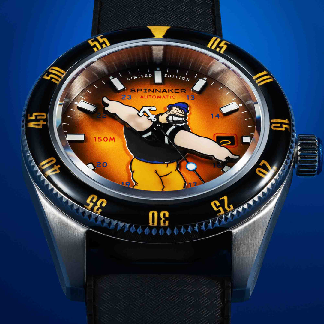 Spinnaker Fleuss Automatic Popeye Bronemies Brutus Yellow Limited