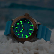 Spinnaker Hull Titanium Bronze Automatic Lapidary Blue Turquoise Limited Edition