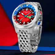 Spinnaker x Spongebob Squarepants Bradner GMT Automatic Bubbly Grins Mr. Krabs Red Limited Edition