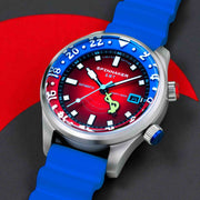 Spinnaker x Spongebob Squarepants Bradner GMT Automatic Bubbly Grins Mr. Krabs Red Limited Edition