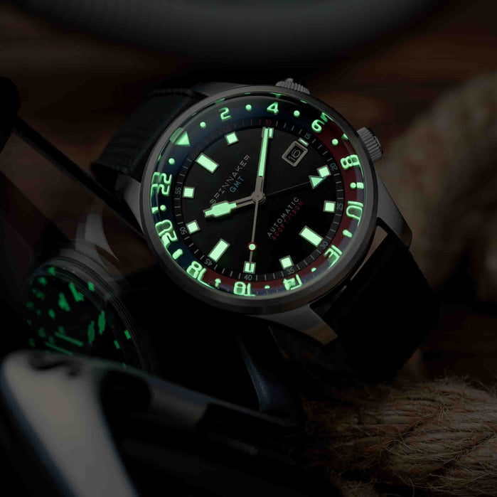 Spinnaker Bradner GMT Automatic Parisian Night angled shot picture