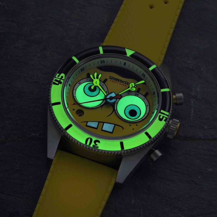 Spinnaker Fleuss Chrono SpongeBob SquarePants Eyedial Yellow Limited Edition