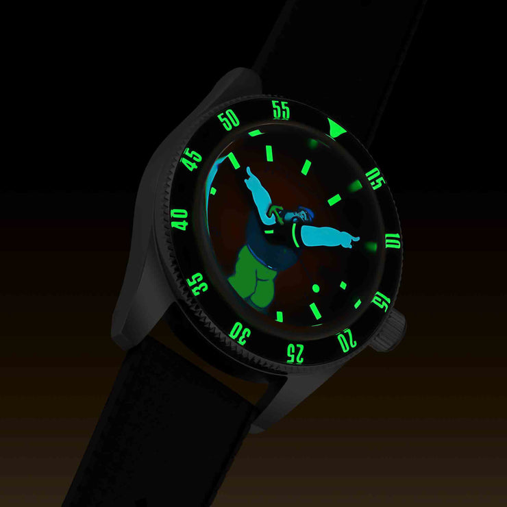 Spinnaker Fleuss Automatic Popeye Bronemies Brutus Yellow Limited Edition