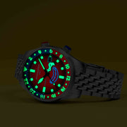 Spinnaker x Spongebob Squarepants Bradner GMT Automatic Bubbly Grins Mr. Krabs Red Limited Edition