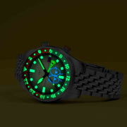 Spinnaker x Spongebob Squarepants Bradner GMT Automatic Bubbly Grins Squidward Green Limited Edition