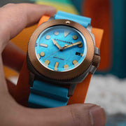 Spinnaker Hull Titanium Bronze Automatic Lapidary Blue Turquoise Limited Edition
