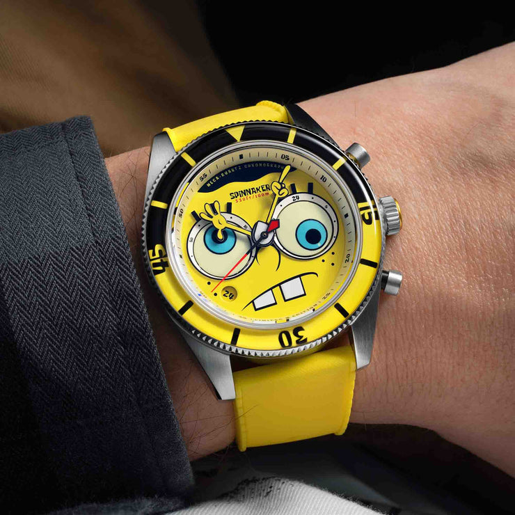Spinnaker Fleuss Chrono SpongeBob SquarePants Eyedial Yellow Limited Edition
