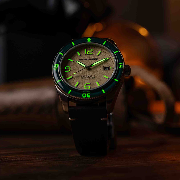 Spinnaker Fleuss Automatic Sahara Brown angled shot picture