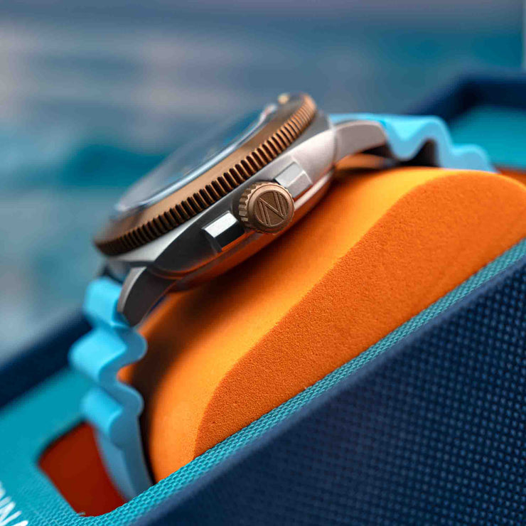 Spinnaker Hull Titanium Bronze Automatic Lapidary Blue Turquoise Limited Edition