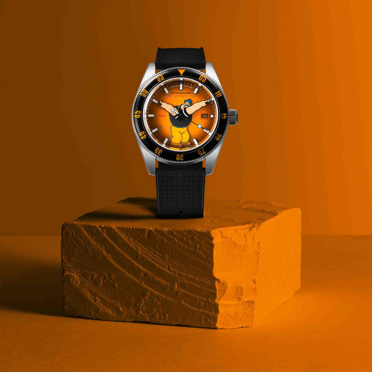 Spinnaker Fleuss Automatic Popeye Bronemies Brutus Yellow Limited Edition