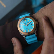 Spinnaker Hull Titanium Bronze Automatic Lapidary Blue Turquoise Limited Edition