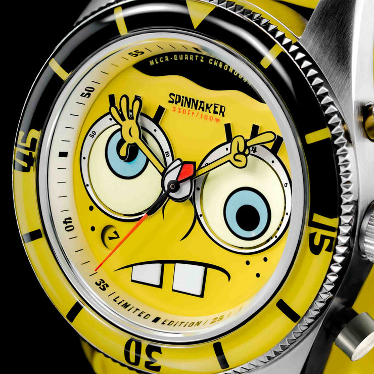 Spinnaker Fleuss Chrono SpongeBob SquarePants Eyedial Yellow Limited Edition