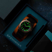 Spinnaker Hull Titanium Bronze Automatic Lapidary Limited Edition Black Onyx