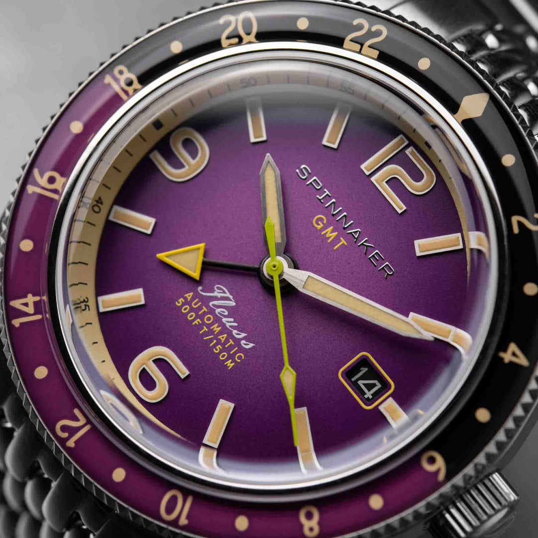 Spinnaker Fleuss GMT Automatic Dull Violet – Watches.com