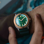 Spinnaker Hull Titanium Bronze Automatic Lapidary Limited Edition Green Malachite*