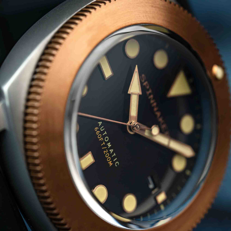 Spinnaker Hull Titanium Bronze Automatic Lapidary Limited Edition Black Onyx