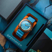 Spinnaker Hull Titanium Bronze Automatic Lapidary Blue Turquoise Limited Edition