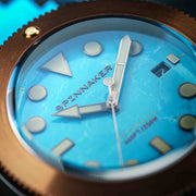 Spinnaker Hull Titanium Bronze Automatic Lapidary Blue Turquoise Limited Edition