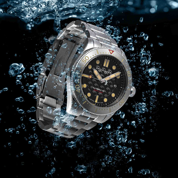 Spinnaker Croft Mid-Size Automatic Dolphin Project Ocean Black Limited Edition