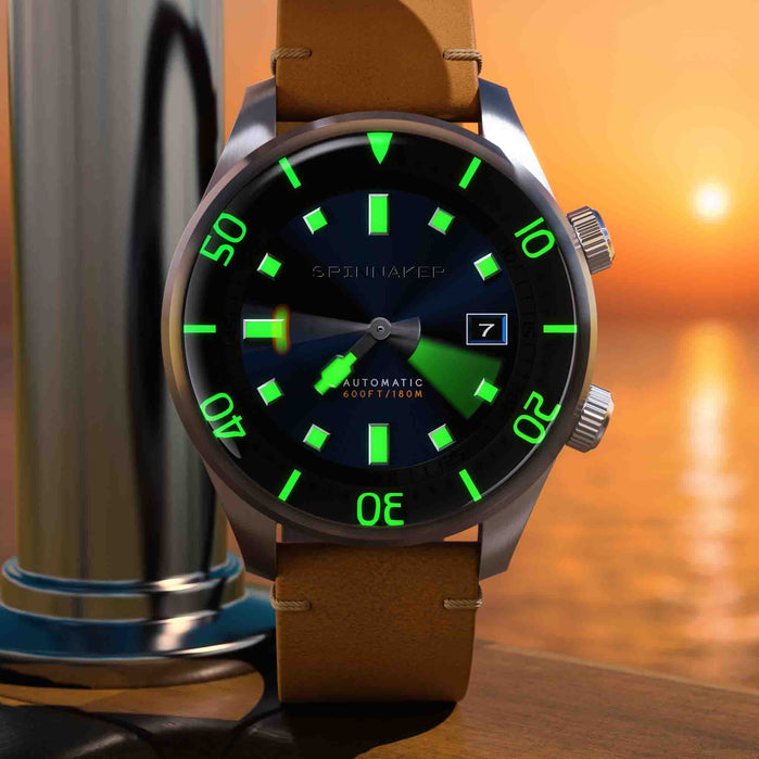 Spinnaker Bradner Automatic Tidal Blue angled shot picture