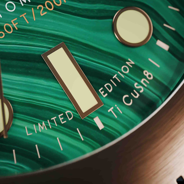 Spinnaker Hull Titanium Bronze Automatic Lapidary Limited Edition Green Malachite*