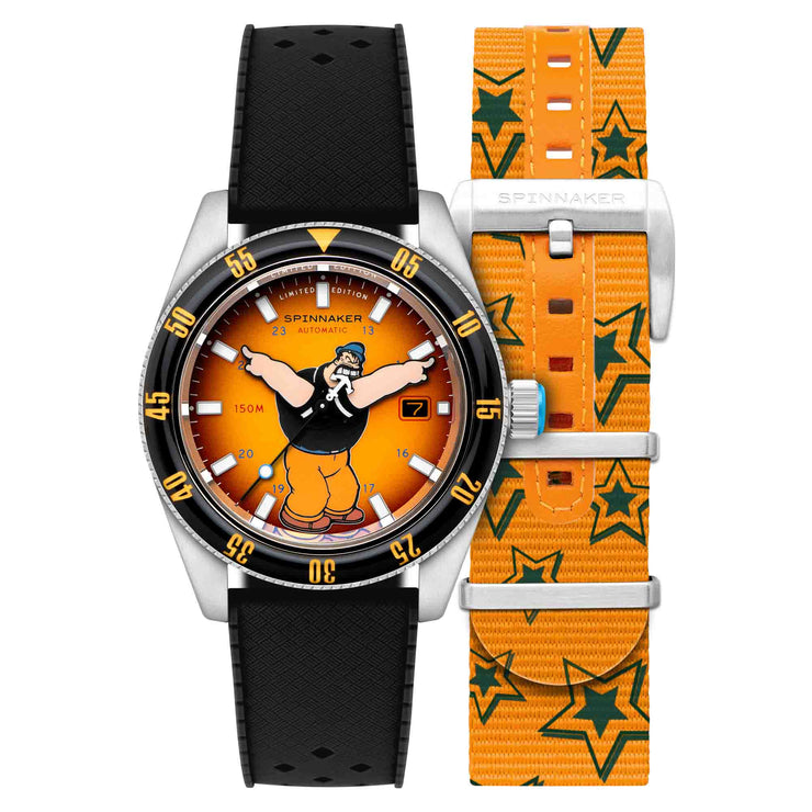 Spinnaker Fleuss Automatic Popeye Bronemies Brutus Yellow Limited Edition
