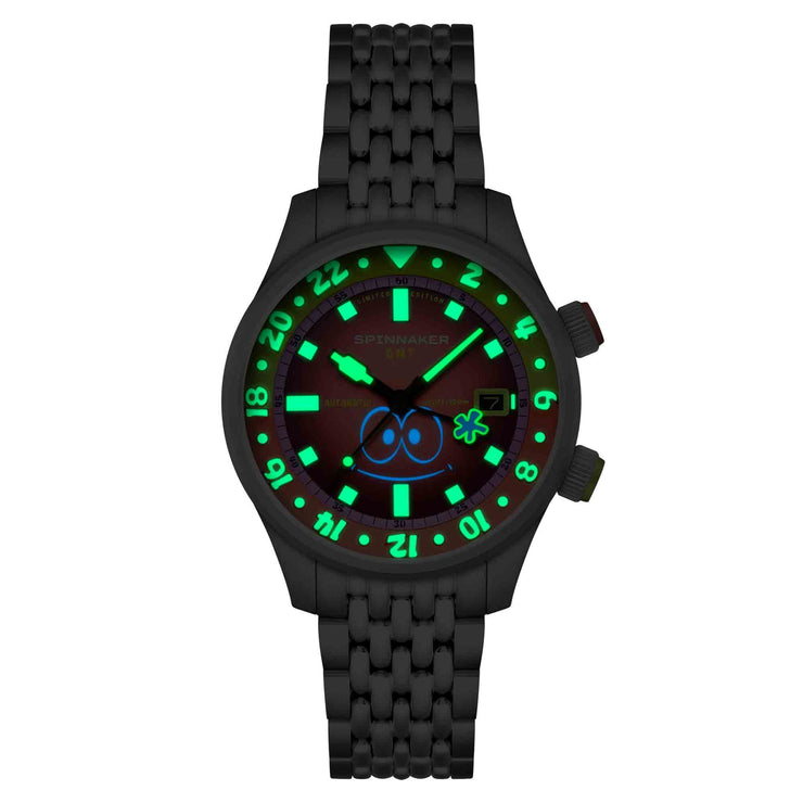 Spinnaker x Spongebob Squarepants Bradner GMT Automatic Bubbly Grins Patrick Pink Limited Edition