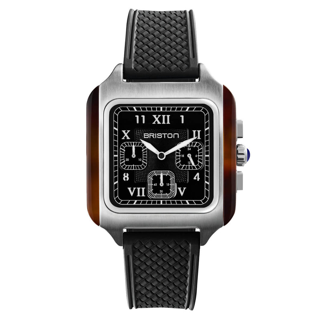 Briston Streamliner Kennedy Chrono SS 38 Tortoise Acetate Black