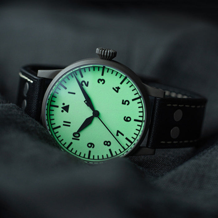 Laco Florenz Pilot Watch 42mm White angled shot picture