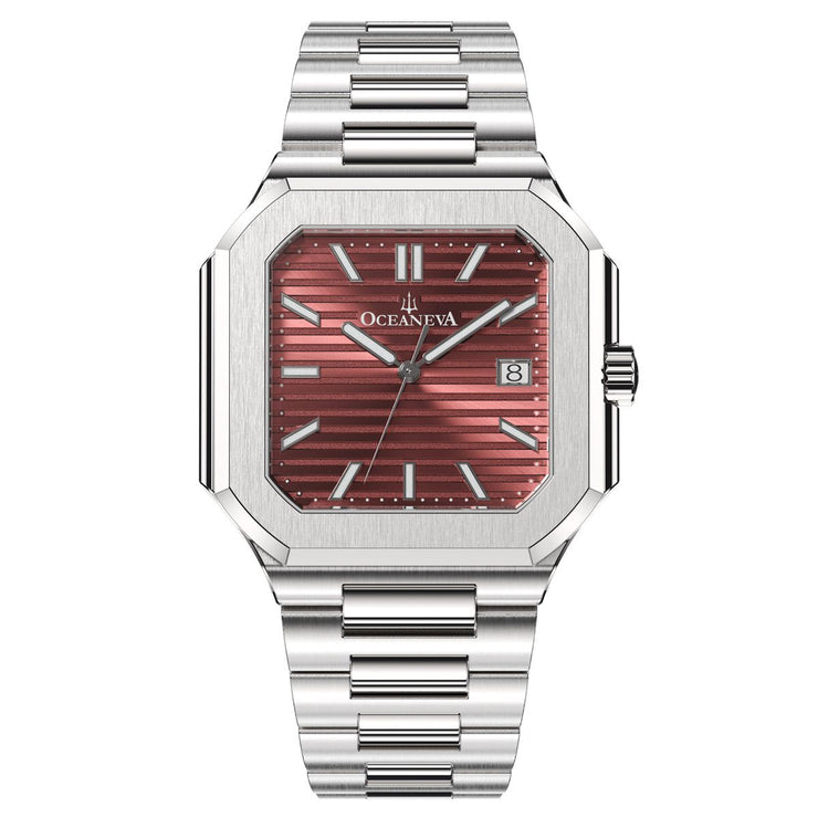 Oceaneva Tenuis Ultra‑Thin Swiss Automatic Burgundy