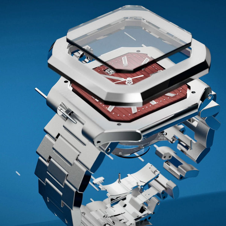 Oceaneva Tenuis Ultra‑Thin Swiss Automatic Burgundy