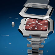 Oceaneva Tenuis Ultra‑Thin Swiss Automatic Burgundy