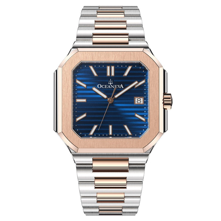 Oceaneva Tenuis Ultra-Thin Swiss Automatic Blue Rose Gold