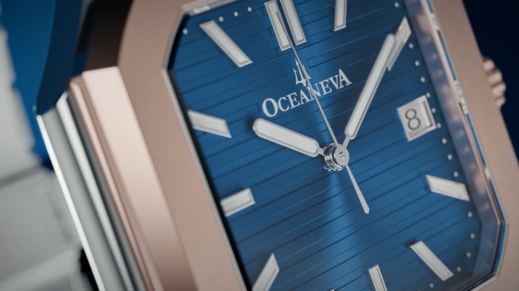 Oceaneva Tenuis Ultra-Thin Swiss Automatic Blue Rose Gold