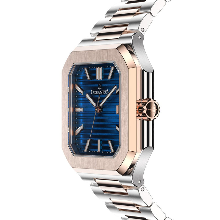 Oceaneva Tenuis Ultra-Thin Swiss Automatic Blue Rose Gold