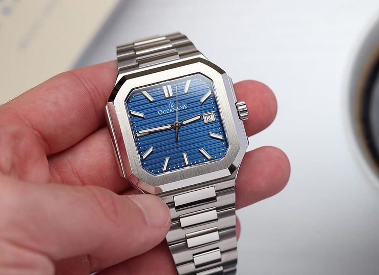 Oceaneva Tenuis Ultra‑Thin Swiss Automatic Blue