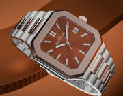 Oceaneva Tenuis Ultra-Thin Swiss Automatic Brown Rose Gold
