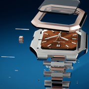 Oceaneva Tenuis Ultra-Thin Swiss Automatic Brown Rose Gold