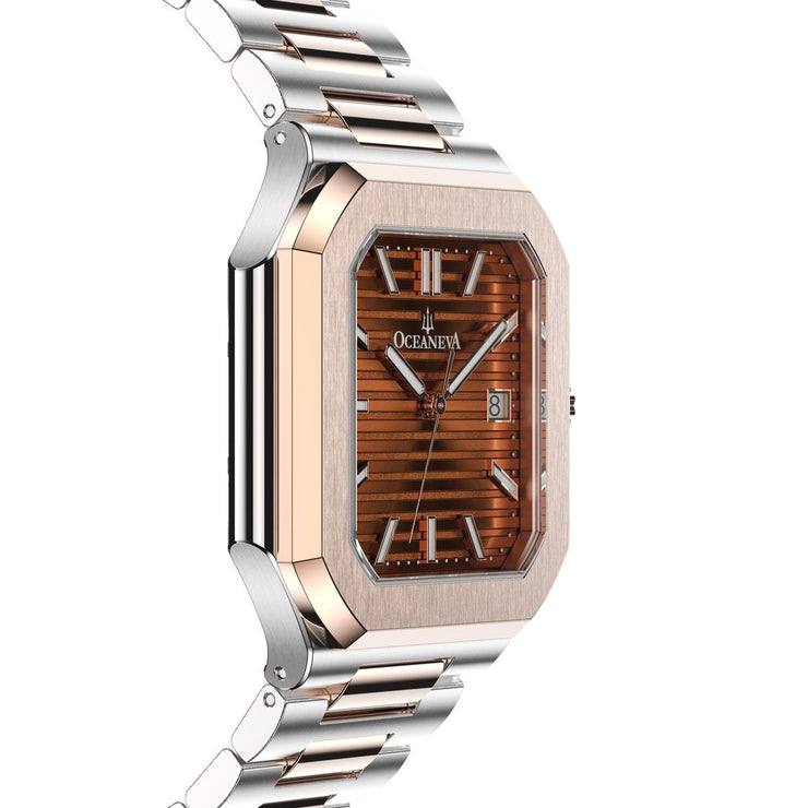 Oceaneva Tenuis Ultra-Thin Swiss Automatic Brown Rose Gold