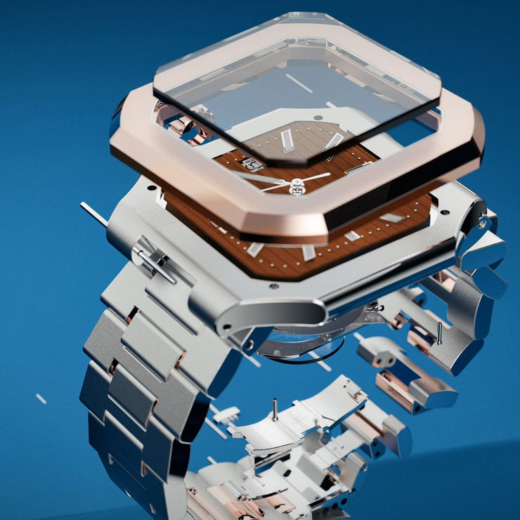 Oceaneva Tenuis Ultra-Thin Swiss Automatic Brown Rose Gold