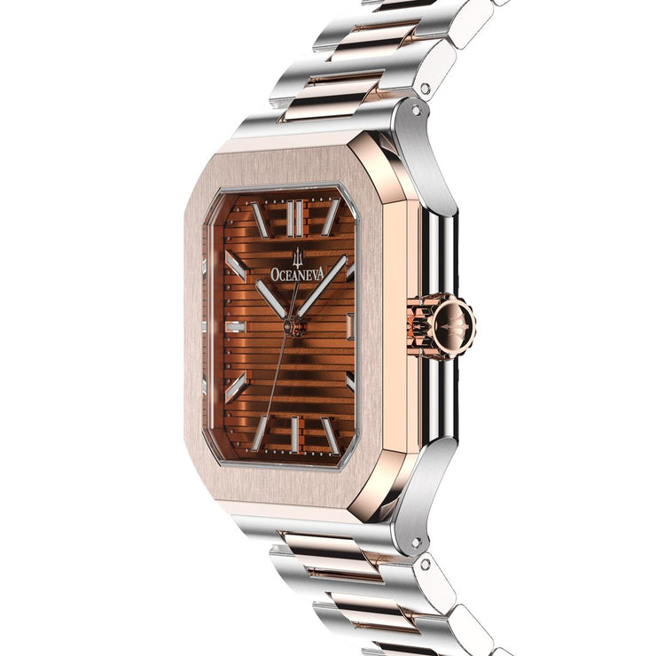 Oceaneva Tenuis Ultra-Thin Swiss Automatic Brown Rose Gold