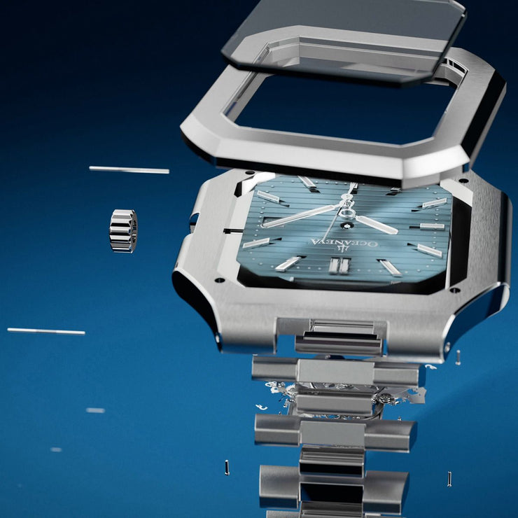 Oceaneva Tenuis Ultra-Thin Swiss Automatic Light Blue