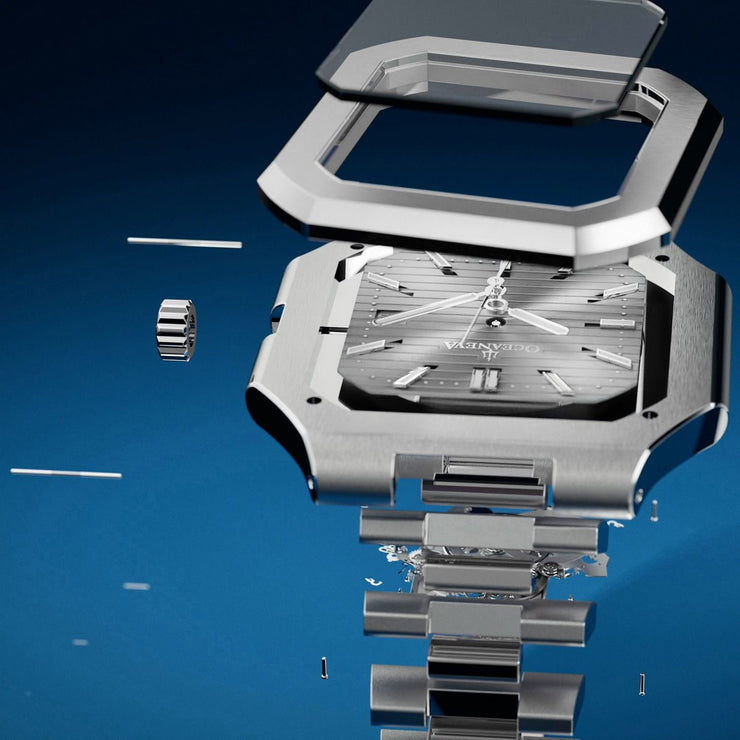 Oceaneva Tenuis Ultra‑Thin Swiss Automatic Silver