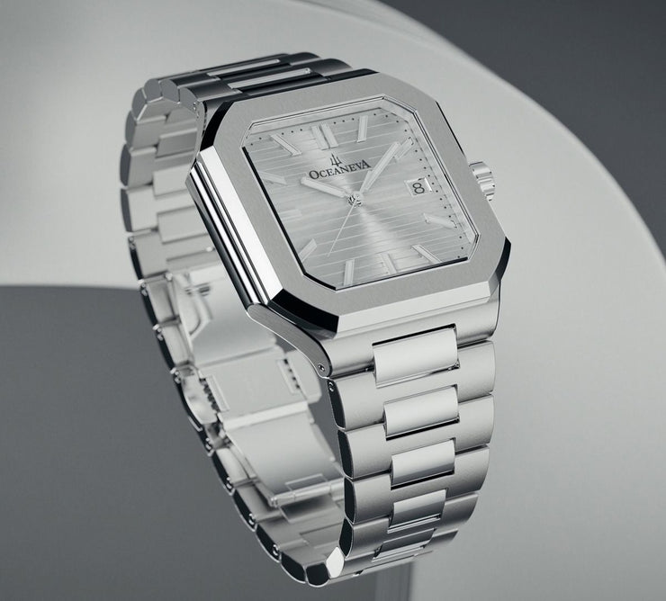 Oceaneva Tenuis Ultra‑Thin Swiss Automatic Silver