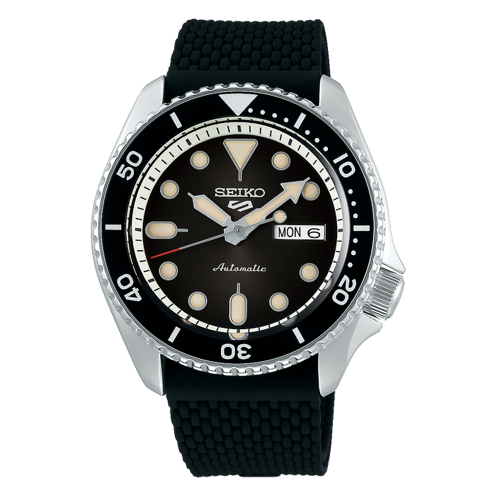 Seiko 5 Sports SKX Automatic Black Gradient angled shot picture