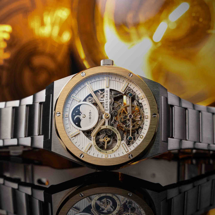 Thomas Earnshaw Discovery Drake Dual Time Automatic White Gold