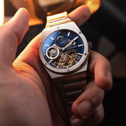 Thomas Earnshaw Discovery Drake Dual Time Automatic Silver Blue